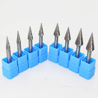 jakość  Cone Shape Abrasive Tungsten Carbide Rotary Burr YG7 Grade Supplied Carbide Grinding Burrs for Hardened Steel fabryka