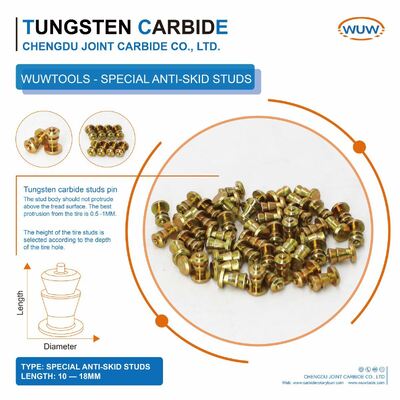Dobra cena. Customized Tungsten Carbide Snow Tire Studs with 5.7-15 MM Overall Length and 6.5-12 MM Diameter for Bicycles Scooters ATV-UTV Forklift Auto Truck Off-Road Vehicle w Internecie