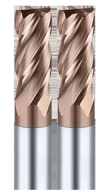 Dobra cena. HRC55 Golden Color 4 Flet Long Shank Square End Mill Frez 1/4 cala Brązowa powłoka w Internecie