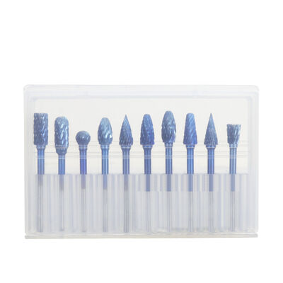 Dobra cena. 3 mm szczyt podwójny cięcie Tungsten Carbide Rotary Burr z niebieską powłoką do obróbki metalu i drewna w Internecie