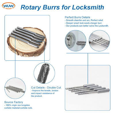 Dobra cena. 150 mm długości szynki Tungsten Carbide Rotary Burrs do przetwarzania otworów głębokiego zamku z dodatkowo długimi bitami szlifierów karburowych w Internecie